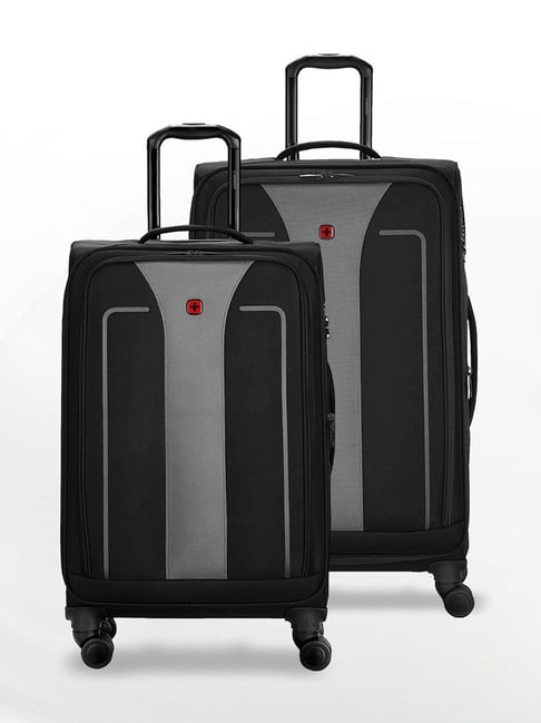 Wenger Black Fantic Large Soft Sided Expandable Checked Luggage - Set of 2-picture-15