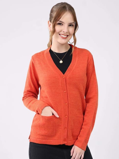 Monte Carlo Orange Regular Fit Cardigan-picture-14