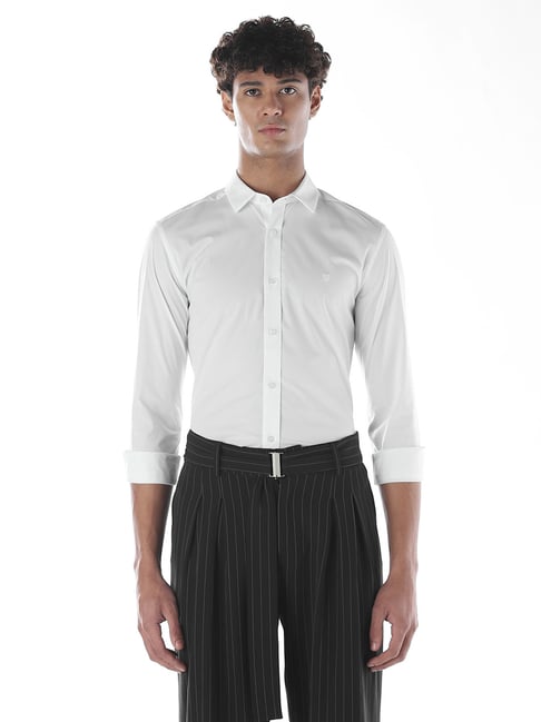 Jack & Jones White Cotton Slim Fit Shirt-picture-27