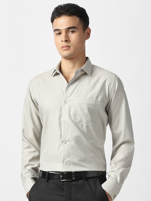 Van Heusen Grey Cotton Regular Fit Shirt-picture-34