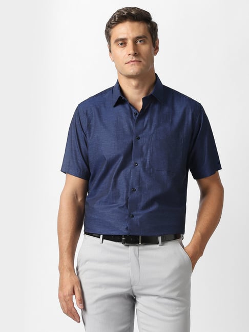 Van Heusen Navy Regular Fit Shirt-picture-48