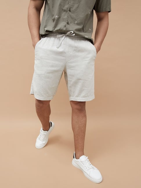 Fame Forever By Lifestyle White Regular Fit Shorts