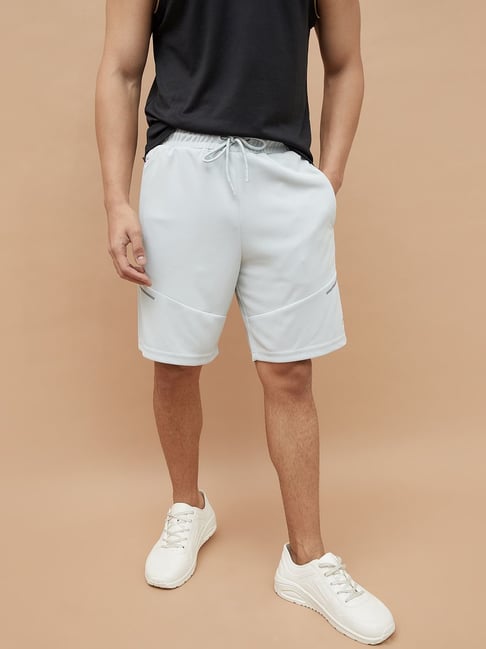 Fame Forever By Lifestyle Light Grey Regular Fit Printed Shorts