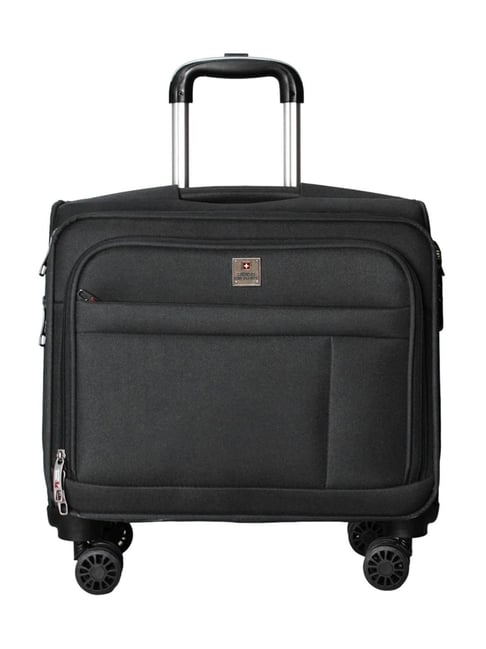 Swiss Military Black Parker PRO Small Laptop Overnighter Trolley Bag-picture-36