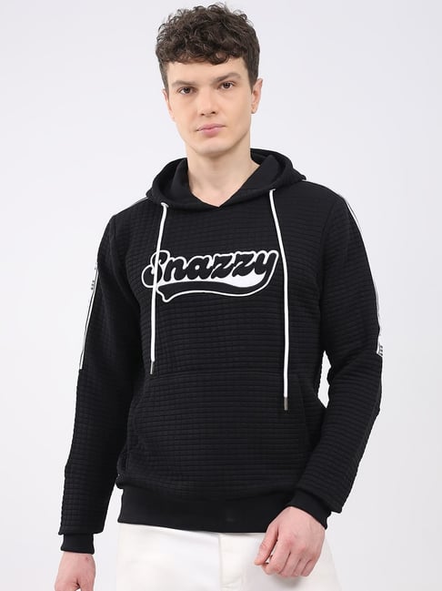 Rock.It Black Regular Fit Embroidered Hoodie-picture-23