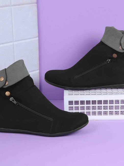 Mochi Women's Black Snow Boots-picture-13