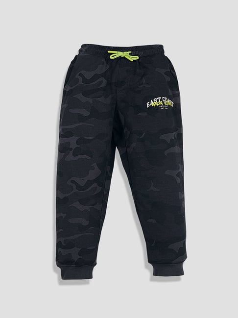 Tresnova Boys Navy Blue Cotton Regular Fit Printed Joggers