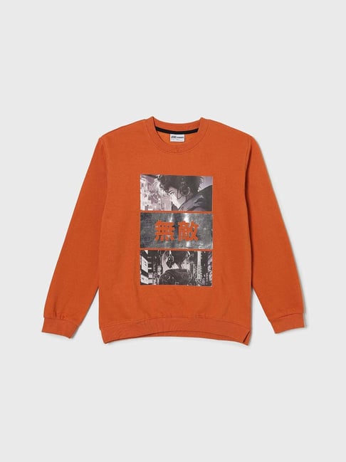 Fame Forever By Lifestyle Rust Regular Fit Printed Sweatshirt-picture-32