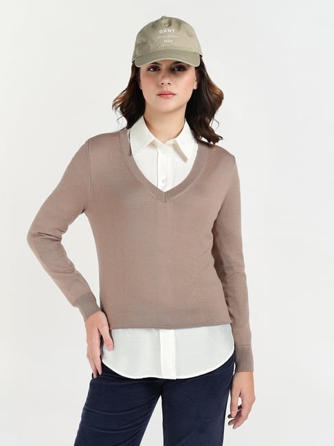 GANT Beige Regular Fit Sweater-picture-14