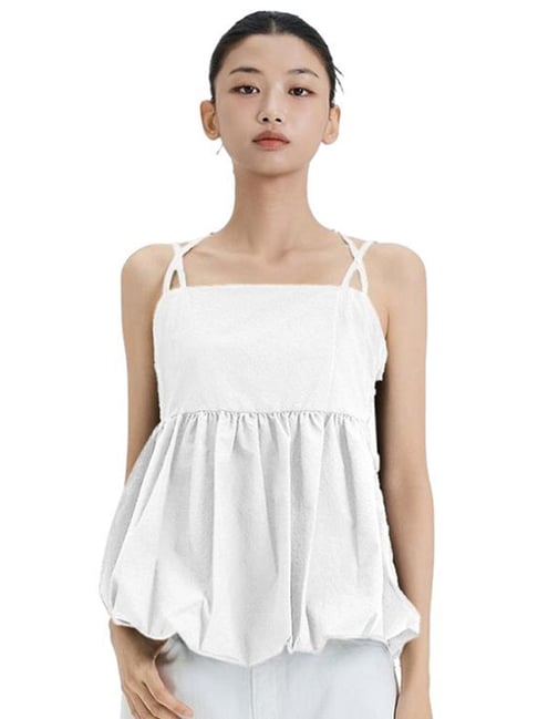 MIXXO Ivory Balloon Bustier Regular Fit Bustier