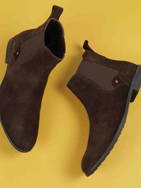 Mochi Men's Brown Chelsea Boots