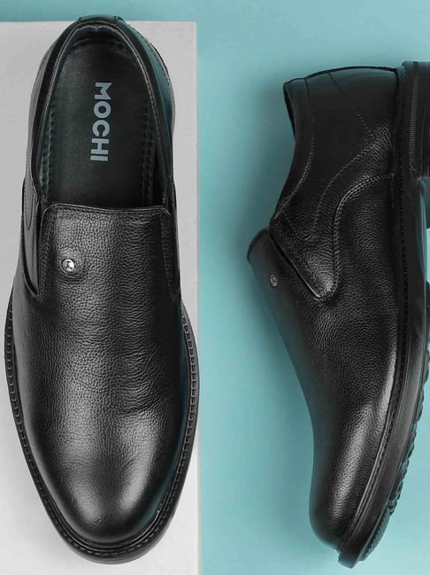 Mochi Men's Black Slip-On Shoes-picture-43