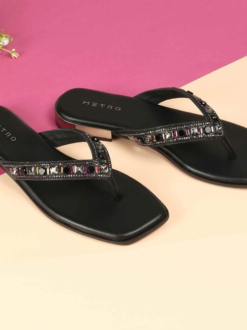 Metro Women's Black Casual Sandals-picture-19