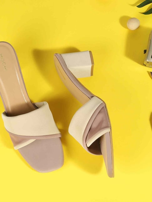 Mochi Women's Beige Casual Sandals-picture-48