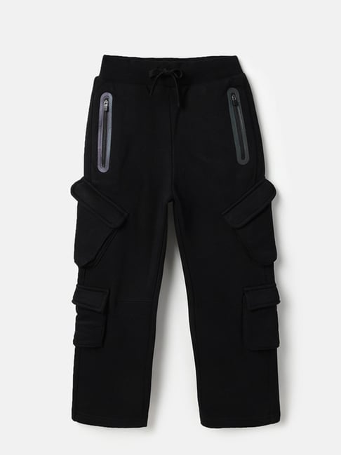 United Colors Of Benetton Black Regular Fit Trackpants