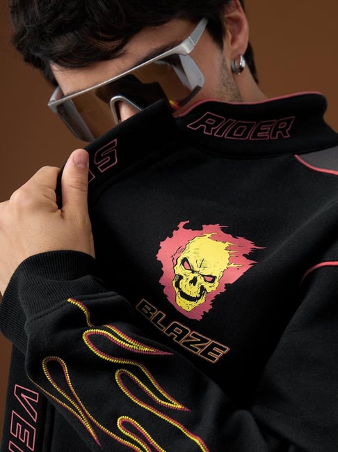 The Souled Store Ghost Rider Hell Cycle Club Varsity Jacket