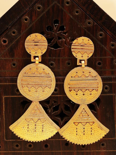 karatcart gold-tone plated earrings for women