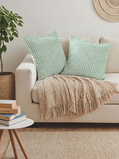 House This Green Checks Cushion Covers-picture-21