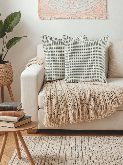 House This Grey Checks Cushion Covers-picture-29