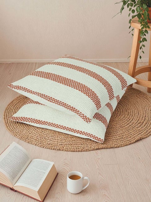 House This Rust Stripes Cushion Covers