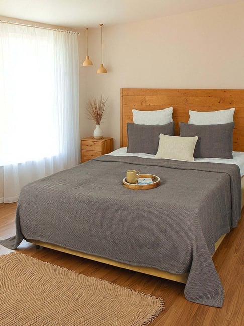 House This Grey Bed Cover