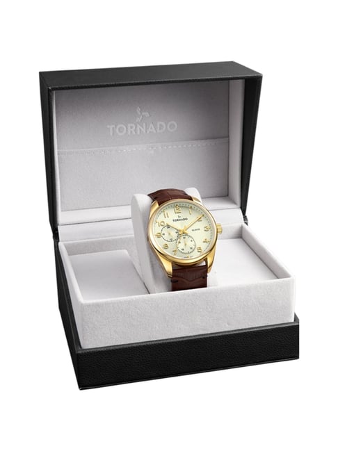 Buy TORNADO T25102-GLDC Multifunction Analog Watch For Men at Best