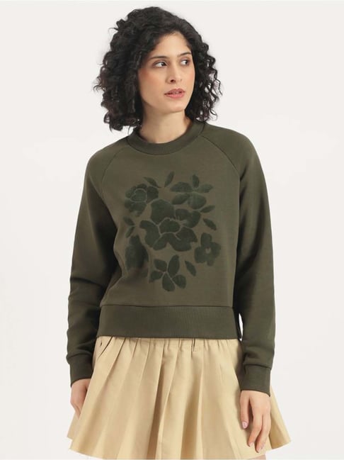United Colors Of Benetton Green Regular Fit Floral Print Sweatshirt-picture-47