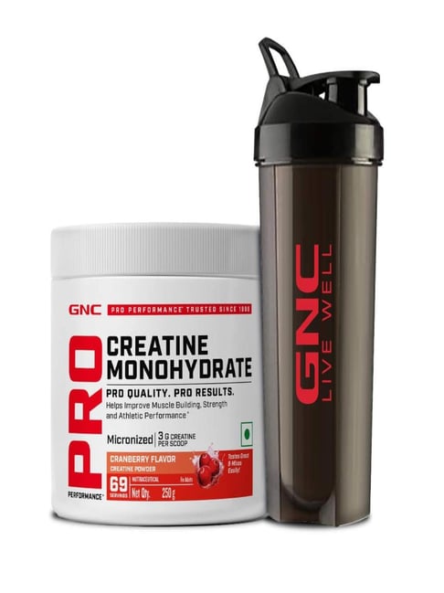 GNC Creatine Monohydrate With Black Shaker (750ml)