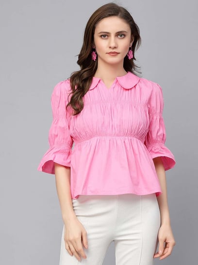 Gipsy Magenta Cotton Regular Fit Top