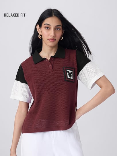 トップス opium england logo knit polo shirts トップス opium england logo knit polo shirts Retro Mod Knitted