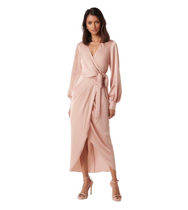 Forever New Mirella Petite Wrap Satin Midi Dress Forever New Mirella Petite Wrap Satin Midi Dress