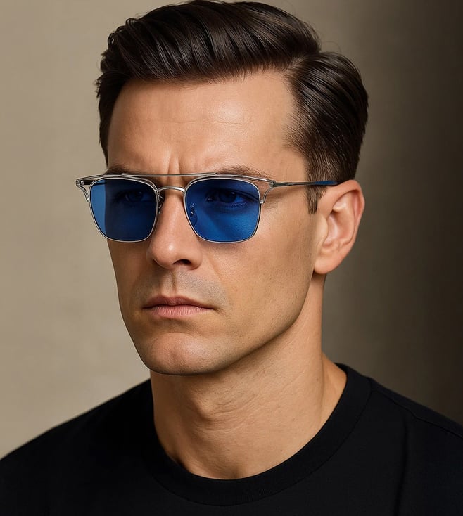 Police SPL575K54579BSG Blue UV Protected Aviator Sunglasses for Women