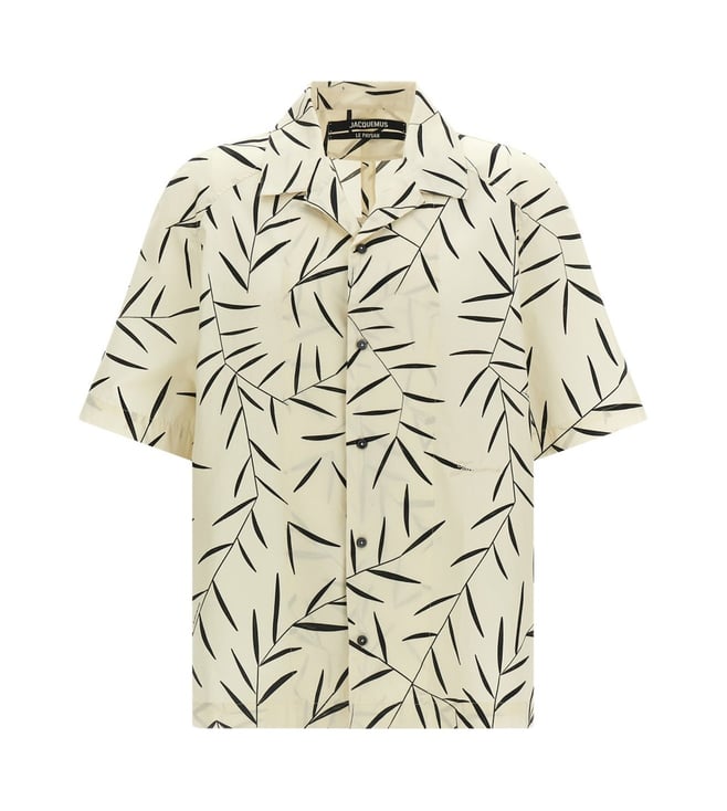 Jacquemus Cream 'La Chemise Fonccio' Printed Shirt