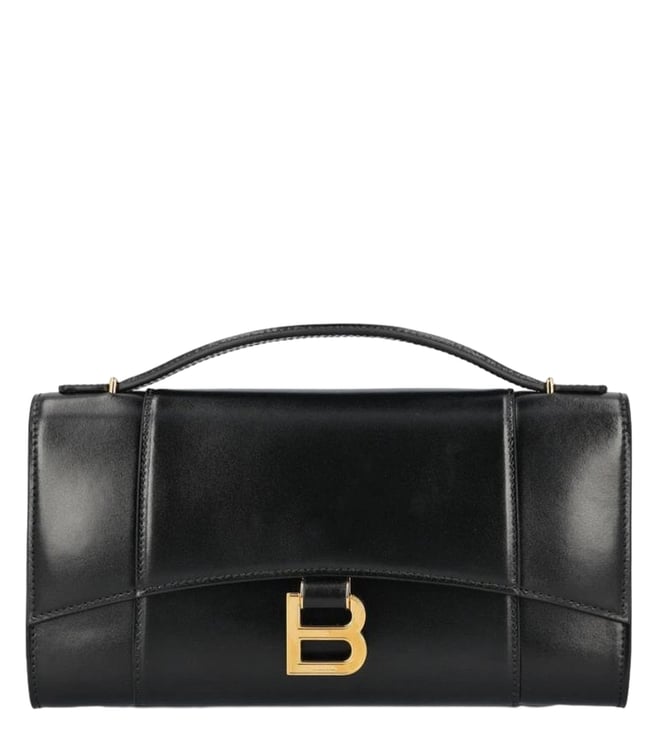 Balenciaga Black Logo Clutch