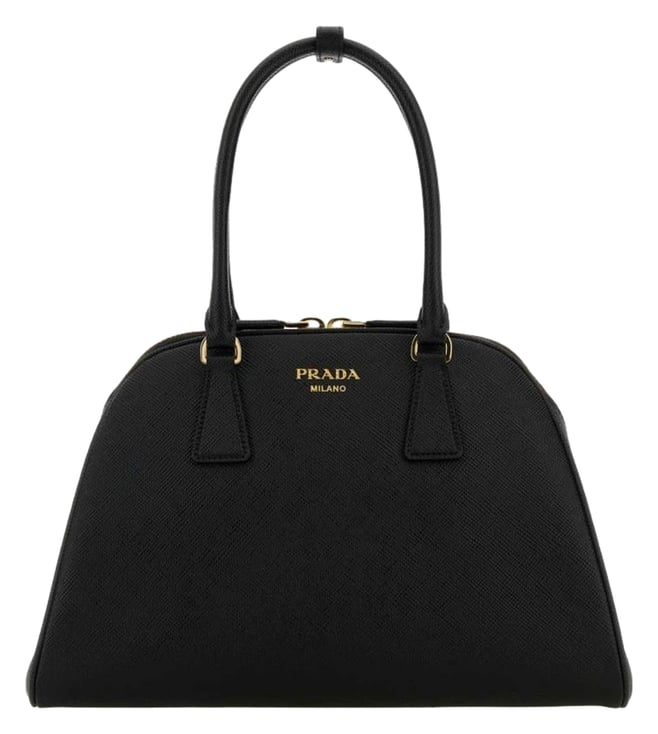バッグ 00s prada lether hand bag black archive Prada Black Leather Satchel