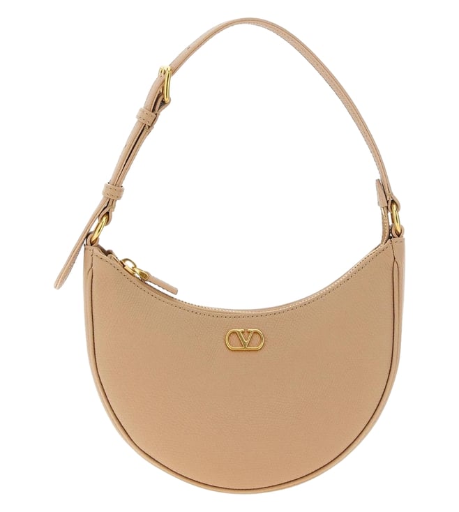 Valentino Garavani Peach Vlogo Mini Hobo Bag