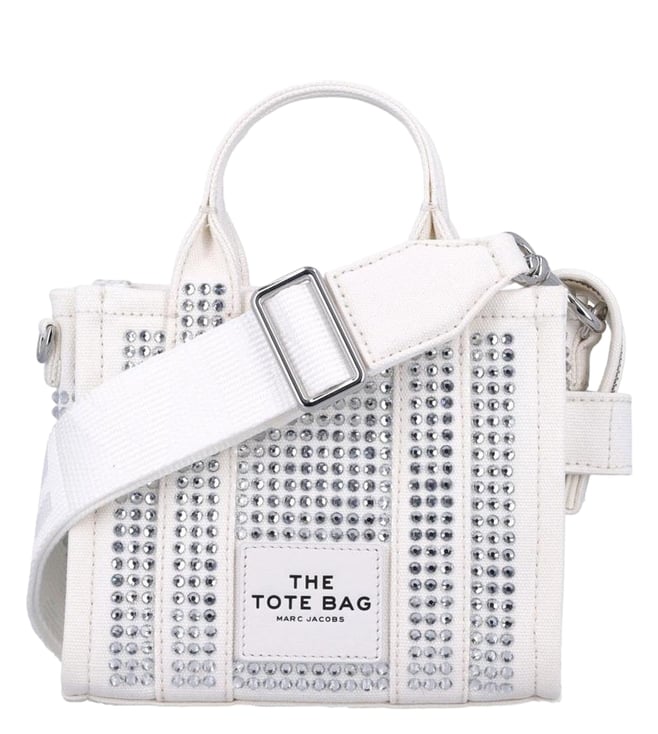 Marc Jacobs White The Crystal Canvas Cross Body Bag Tote Bag