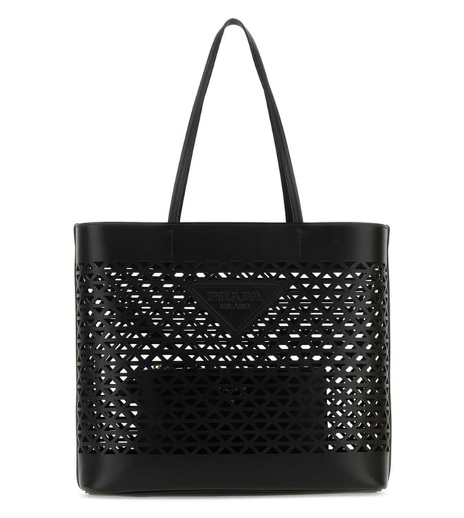 Prada Black Leather Tote Bag