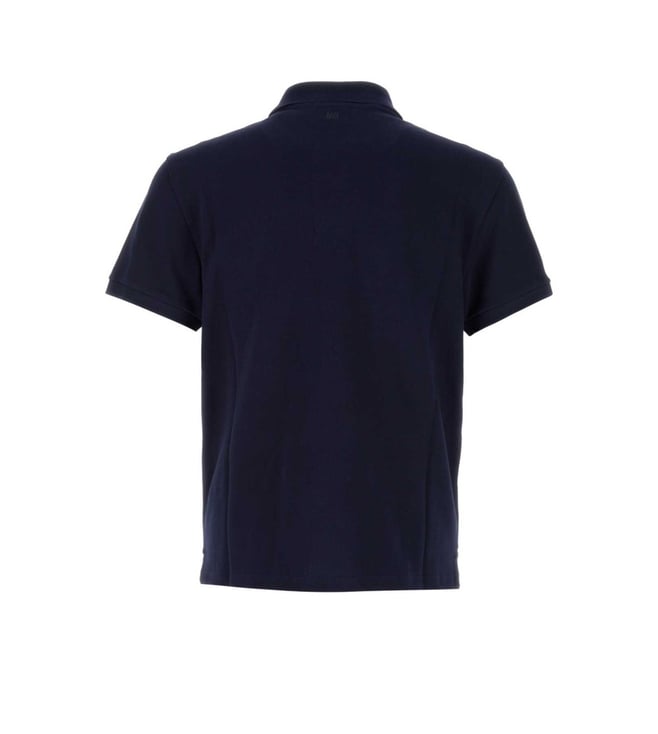 Ami Paris Navy Ami De Coeur Polo Shirt Navy