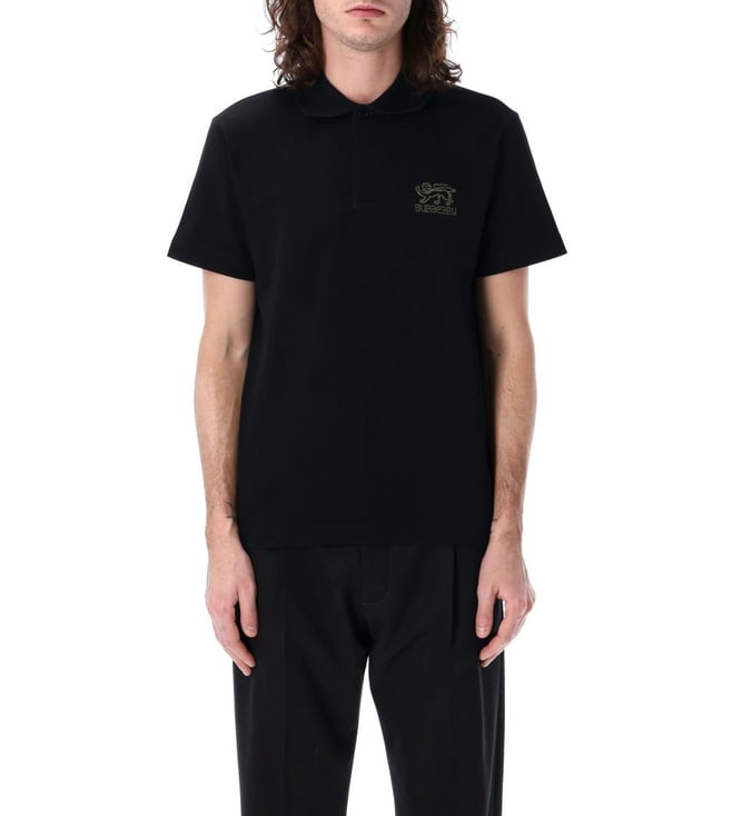 Burberry Black Piquet Polo Shirt