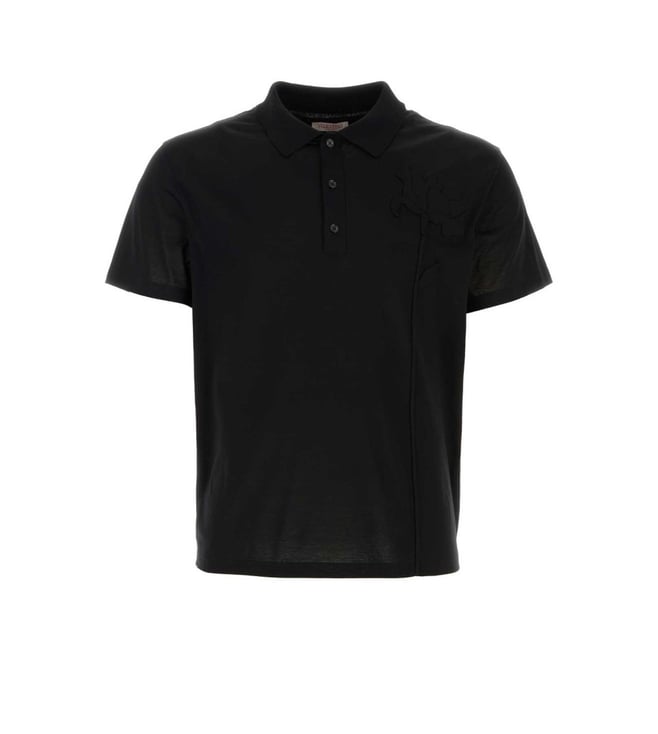 Valentino Garavani Black Piquet Polo Valentino Garavani Black Piquet Polo