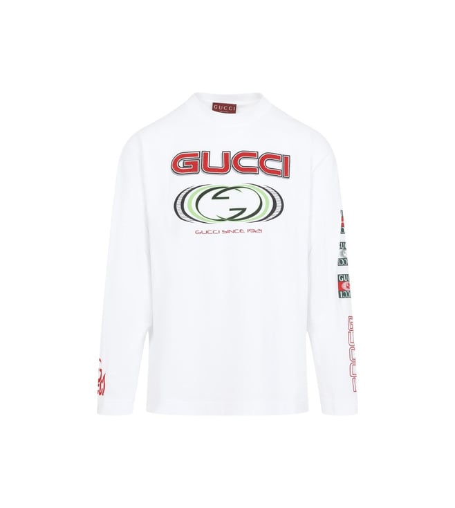 Gucci White Logo Print T-Shirt