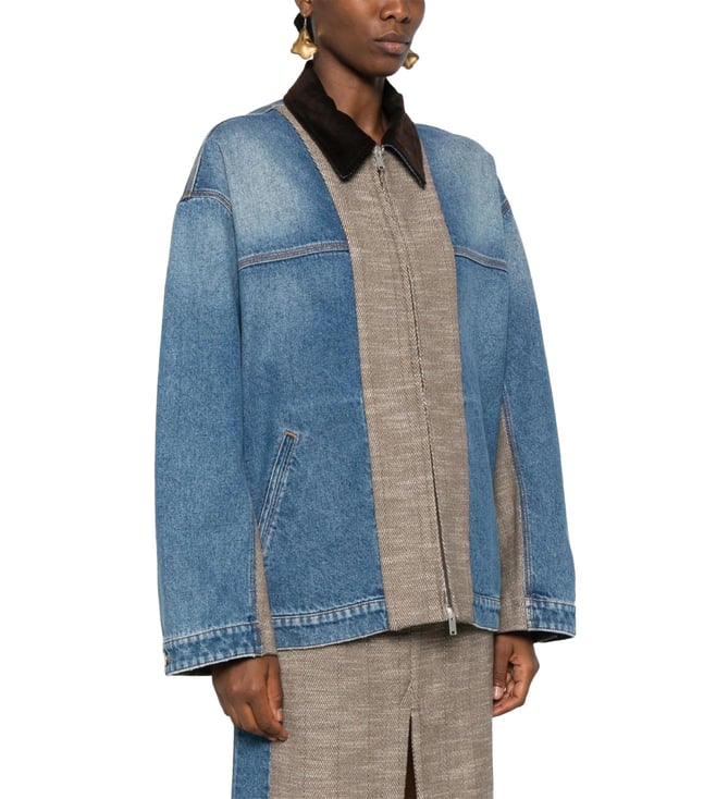 Stella McCartney Blue Tweed Denim Jacket