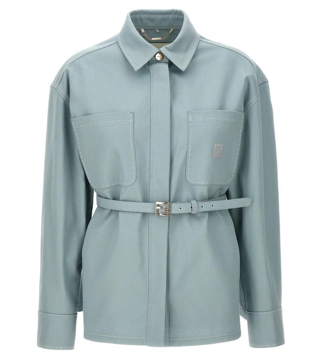 Fendi Light Blue Go-To Jacket Fendi Light Blue Go-To Jacket