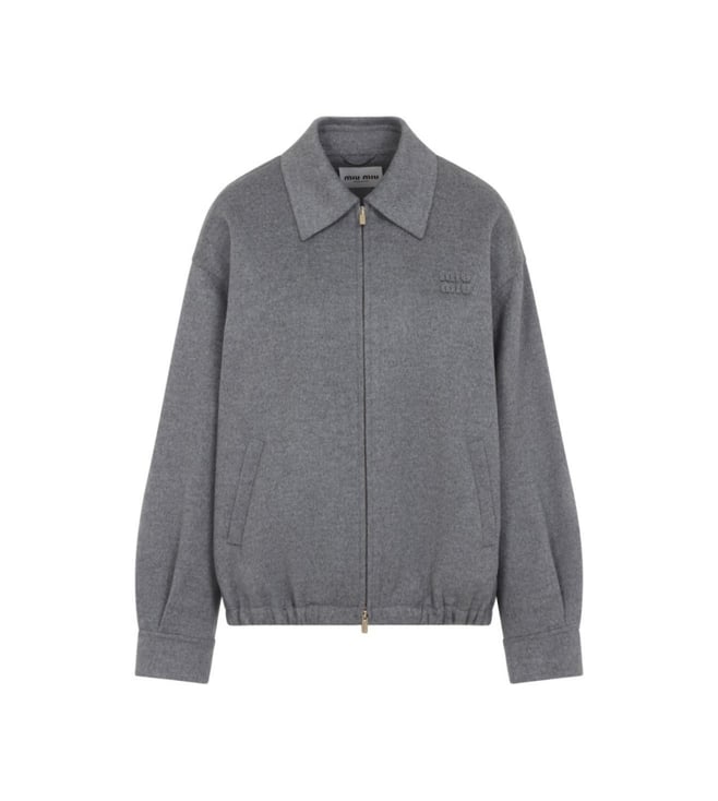 Miu Miu Grey Logo Jacket