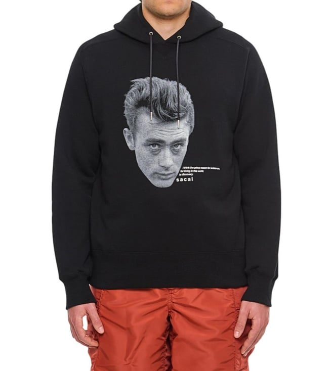 sacai　 Graphic Print Hoodie Sacai Black Printed Hoodie