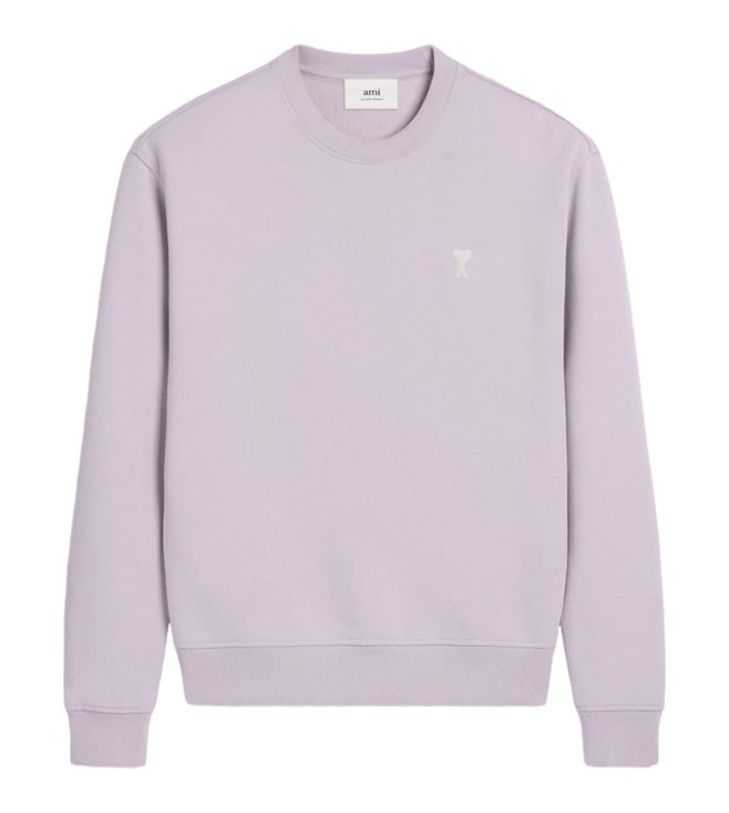Ami Paris Lilac Cotton Sweatshirt