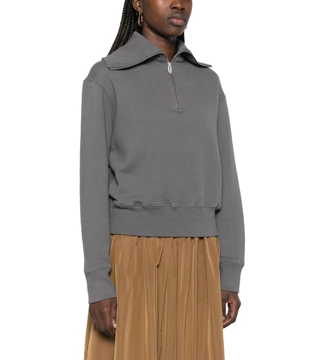 Autry Grey Zip-Up Sweatshirt