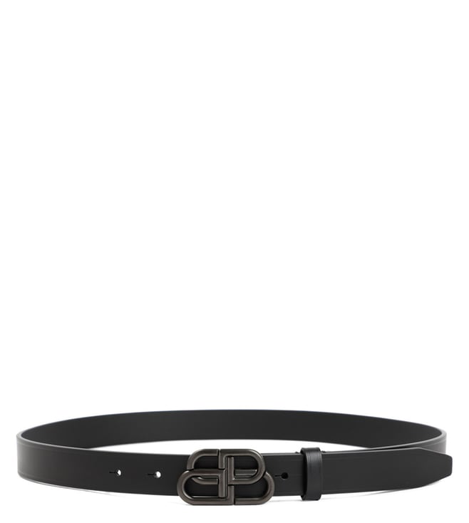 Balenciaga Black Logo Buckle Belt