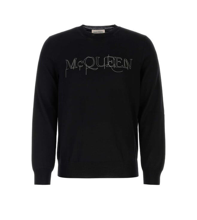 Alexander Mcqueen Black Wool Sweater